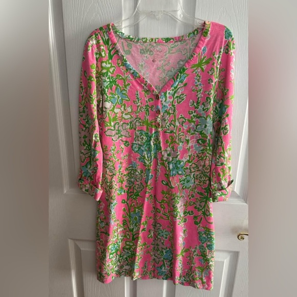 Lilly Pulitzer Palmetto Dress in Flamingo Pink Southern Charm - Picture 1 of 3